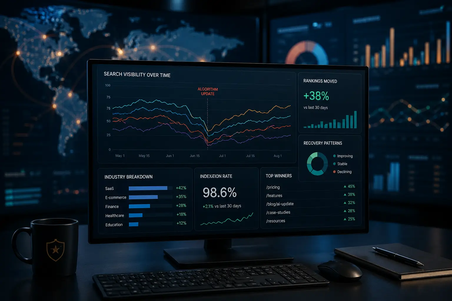search ranking analytics dashboard